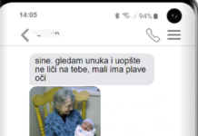 UMJESTO SINU, POSLALA SAM PORUKU SNAHI: Mislila sam da GA JE PREVARILA I PODMETNULA MU TUĐE DIJETE, a onda mi je SNAHA OVO NAPISALA, PLAČEM VEĆ SAT VREMENA